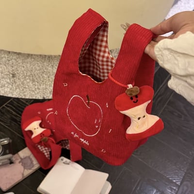 新年送閨蜜的平安小心意 紅色蘋果手提包2