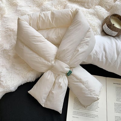 情侶款  超保暖羽絨棉交叉圍脖5