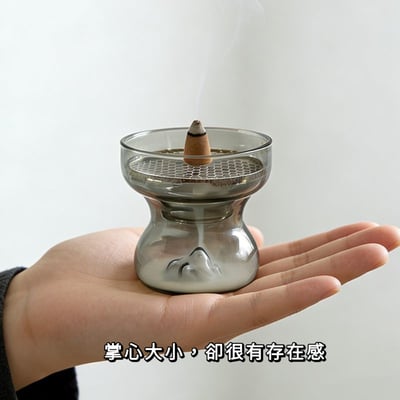觀山倒流玻璃小香爐2