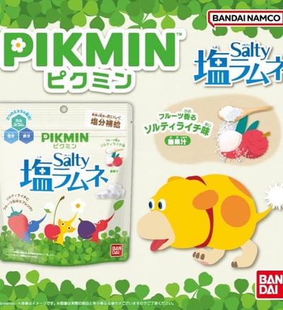 日本BANDAI × 皮克敏鹽份補給彈珠汽水荔枝風味糖 39g1