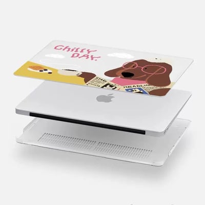 Chilly day悠閒冷冷天臘腸狗MAC蘋果筆電保護殼4