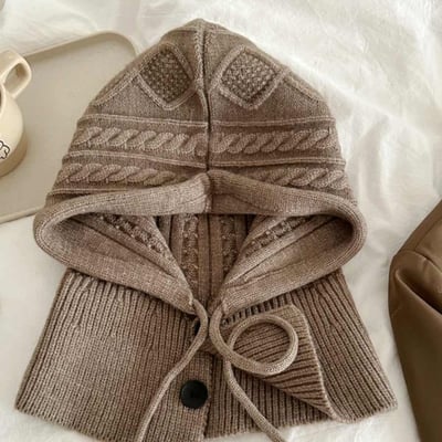 時尚冬季針織巴拉克拉法網紅帽5