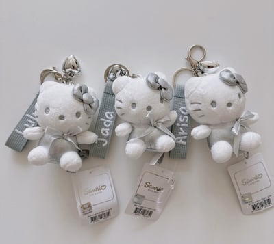 韓國三麗鷗銀灰版客製化姓名吊飾2