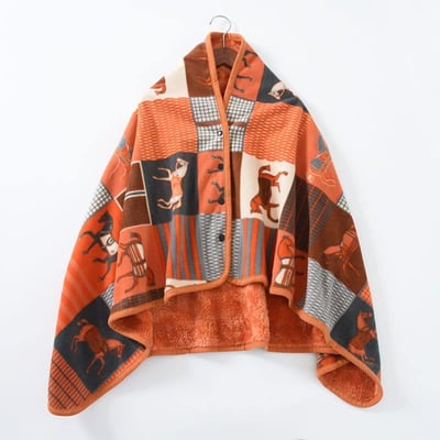 外銷島國毛絨大披肩蓋毯6