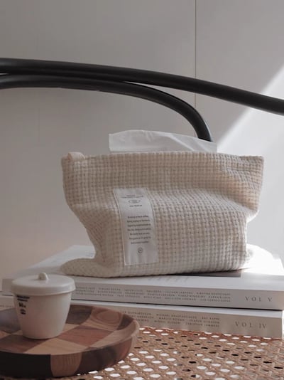 北歐編織格紋多功能收納袋 紙巾套 × 化妝包 × 生活萬用袋3