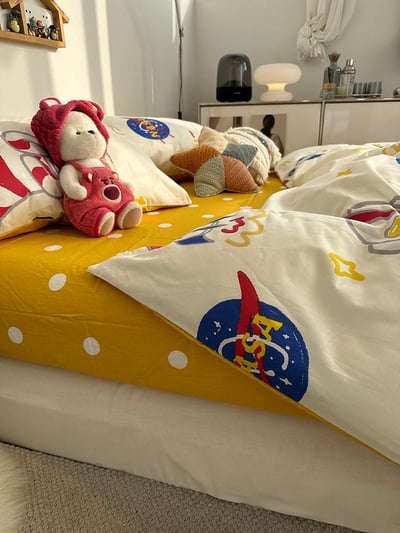 春季奧特曼恐龍 布床包被套組合  4件雙人件套3