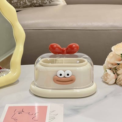 創意可愛多巴胺桌上牙線綿籤盒2