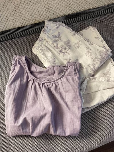 鄉村風花朵無袖背心睡衣套裝2