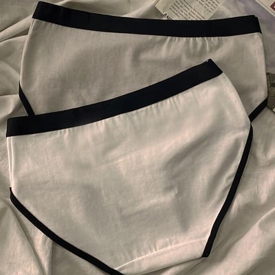 黑白拼色運動風 舒適腰圍中大女童三角內褲組4