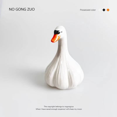佛系算了鴨~創意禮物可愛鴨治癒系桌面辦公室解壓陶瓷小鴨子擺件5