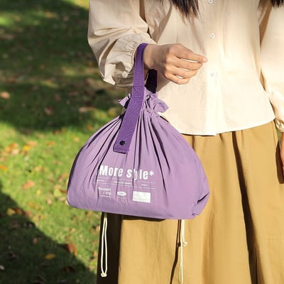 日系束口午餐袋 輕便手提便當包 防水飯盒袋 收納袋3