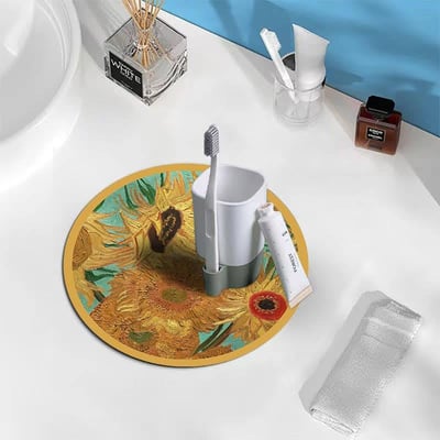 Ins風世界名畫系列隔熱吸水珪藻墊4