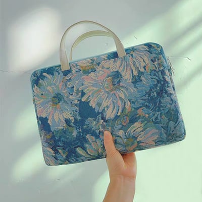 女華油畫風 刺繡多功能旅行電腦包2