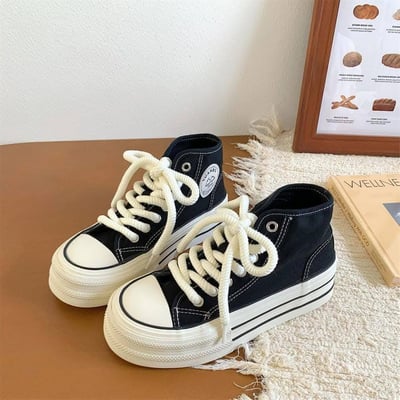 百搭多巴胺高筒帆布鞋7