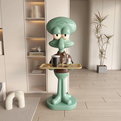 超大章魚哥加托盤 客廳落地置物架裝飾品禮物擺飾3