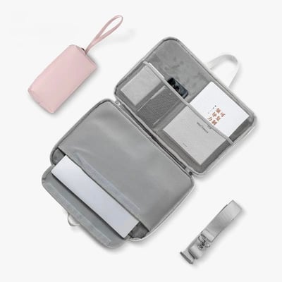 搖滾貓 粉色貓咪插畫風多功能旅行電腦包7