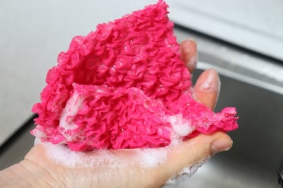 韓國製kitchen-art三層交織立體菜瓜布 10入(顏色隨機)5