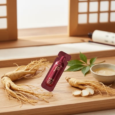 韓國 WHOO 后 津率享紅山蔘安瓶滋養精華液 (1ml60片)/袋2