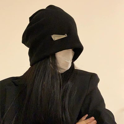 時髦寬版慵懶風堆堆帽3