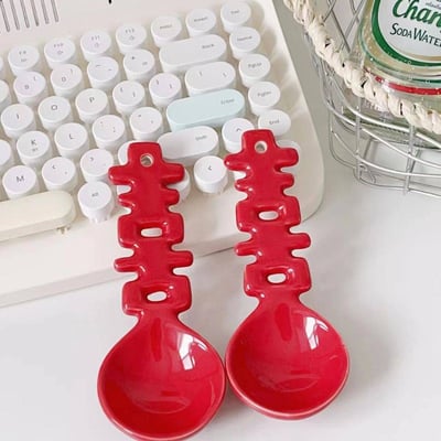 百年好合雙喜陶瓷湯匙組3