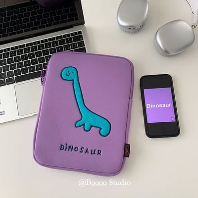 韓系紫色小恐龍平板包電腦包1
