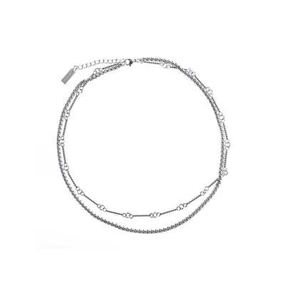 潮男必備雙層鈦鋼8字鏈項鍊5