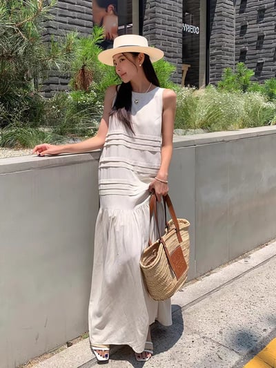 高級感滿分 夏日度假背心連身裙2