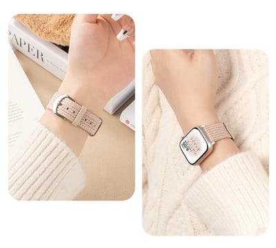 華夫格絨面簡約氛圍感Apple watch錶帶7