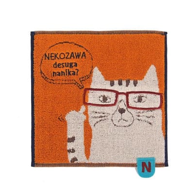 特價日系貓咪純棉小方巾7