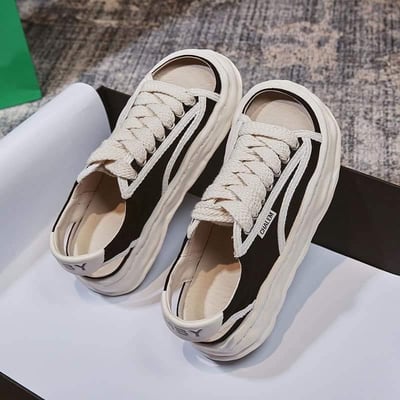 夏季帆布露趾溶解厚底涼鞋  36現貨免運4