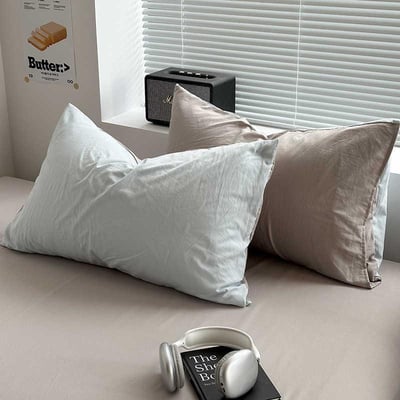 INS 極簡雙拼色系枕套3