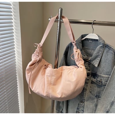 通勤休閒百搭 韓系風尼龍布流浪包 單肩斜挎包7