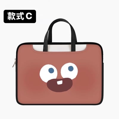 搞怪小表情 純色小表情可愛多功能旅行電腦包7