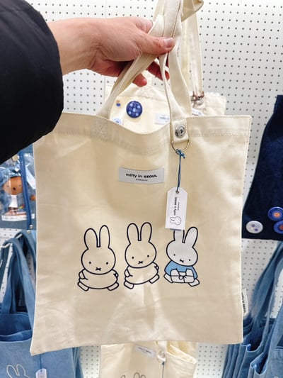 首爾限定 Miffy 米菲卡通圖案丹寧托特包『8/31結單』5