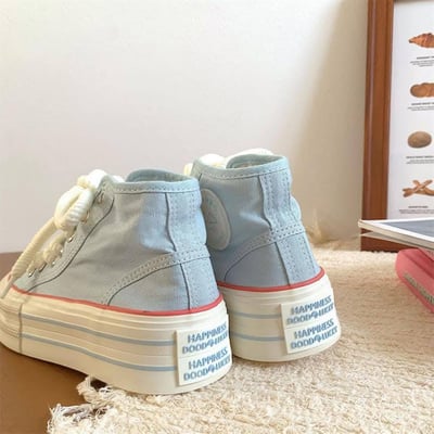 百搭多巴胺高筒帆布鞋14