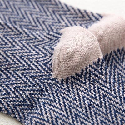 秋冬保暖男士羊毛襪波紋中筒襪6