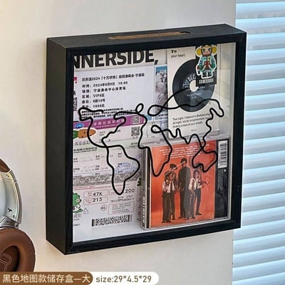 時光記憶旅行五大洲中空相框 演唱會門票收納盒1+1組8