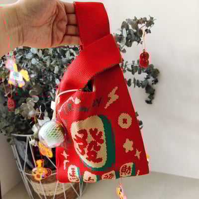 馬年開運針織福袋小提包 附平安蘋果掛飾｜新年送禮必備7