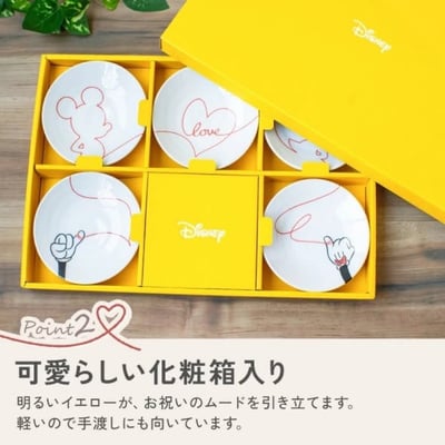 日本製 Disney 迪士尼【紅線之約】情侶造型小碟5件組3