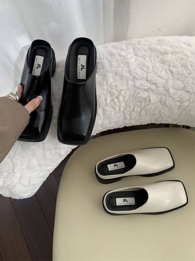 韓系半跟方頭穆勒鞋2