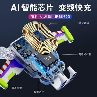 巴斯系列車用無線手機充電支架7