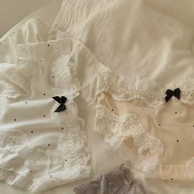 法式蝴蝶結復古風蕾絲內褲3