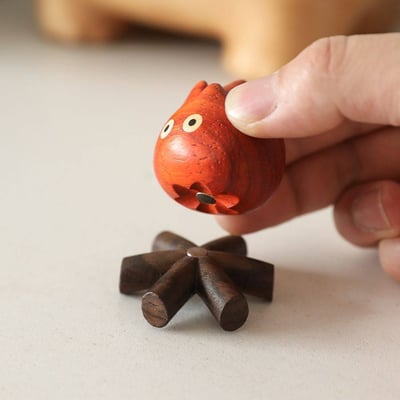 火苗卡西木質擺件 療癒系小火靈點亮你的角落2