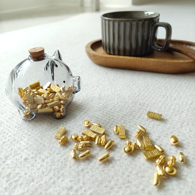 招財小豬玻璃罐 金豆豆儲物瓶 家居療癒擺件5