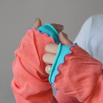 日本   捲捲邊防曬袖套7