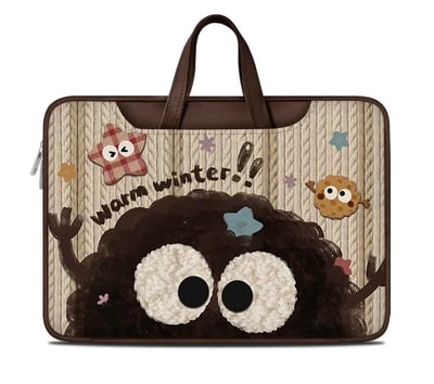 灰塵精靈 小煤球插畫風多功能旅行電腦包1