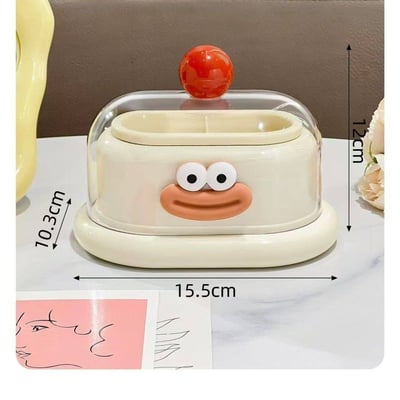 創意可愛多巴胺桌上牙線綿籤盒7