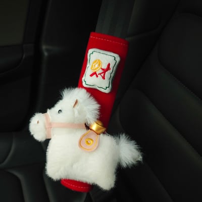 馬年必備！馬上發財安全帶護肩套 可愛小馬 防勒脖 防磨脖子4