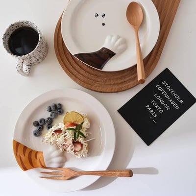 日係可愛立體貓爪盤兩入組3