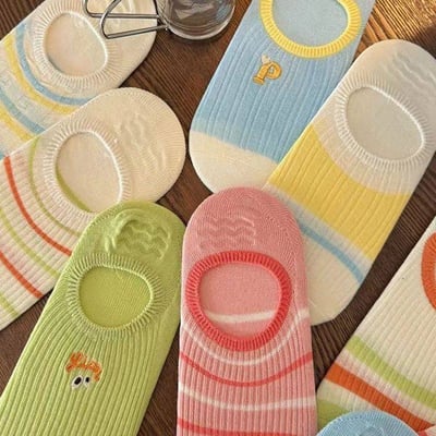 夏季糖果色薄款隱形船襪9雙組2